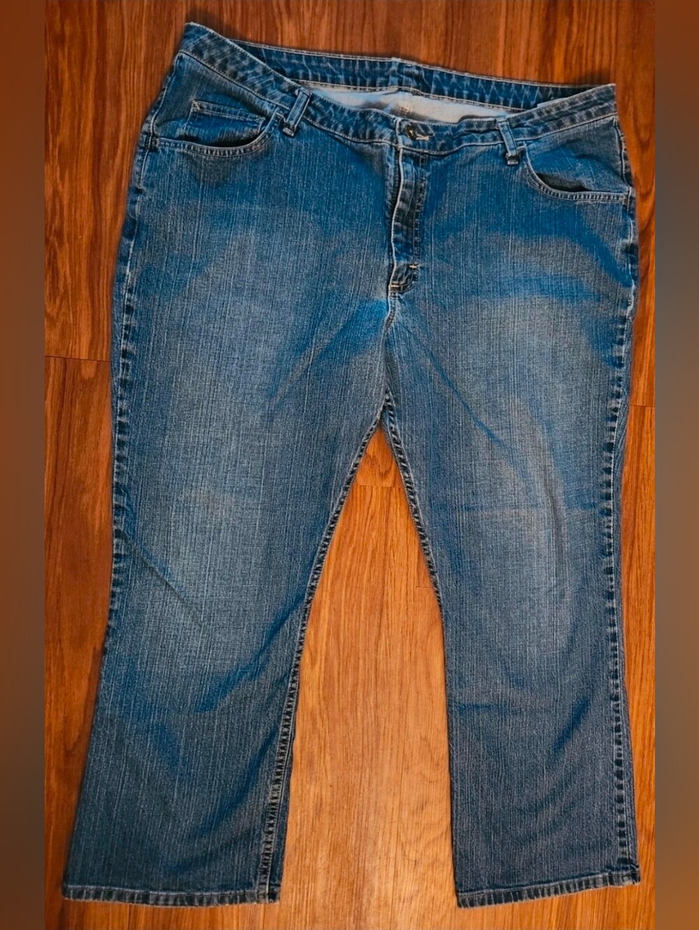 Womens Blue Denim Jeans - Classic Straight Fit